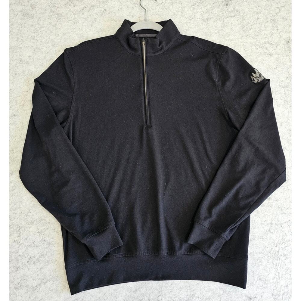 Donald Ross Half  Zip Black Pullover Sweater, Golf, Sportswear, Casual NEW, Sz S